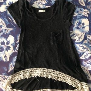 Abercrombie crochet bottom shirt